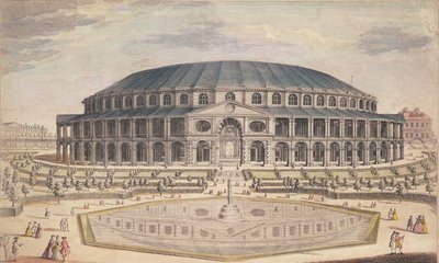 Vista do Royal Albert Hall (gravura a cores) de English School English School