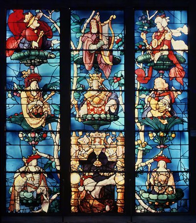 Árvore de Jesse, 1522-24 (vitral) de Engrand Leprince