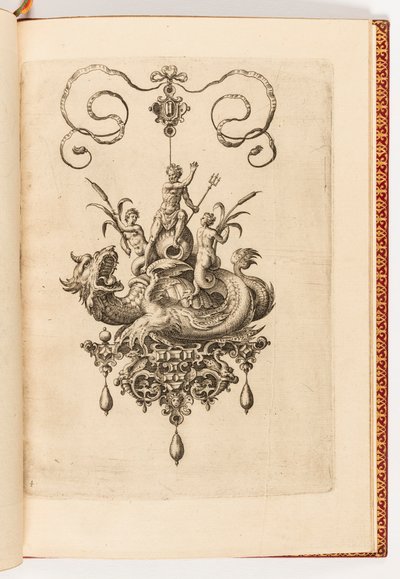 Imprimir a placa 4, de touros etc. Arquétipo de pars artificiais (anéis, colares, etc. Desenhos da natureza mais habilidosa, parte dois) de Engraved by Adriaen Collaert