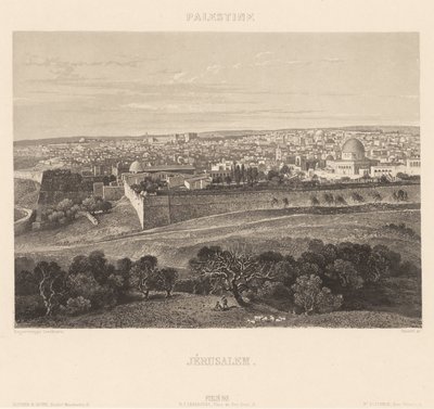 Jerusalém de Engraving by Friedrich Salathé