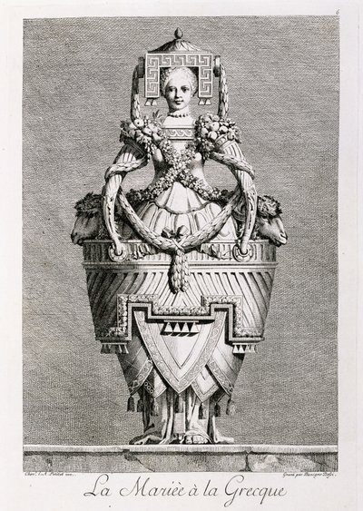 A Noiva no Estilo Grego, de &39;Mascarade a la Grecque&39; de Ennemond Alexandre (after) Petitot