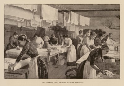 Lavandaria do Exército de Salvação em Stoke Newington (gravura) de Enoch Ward