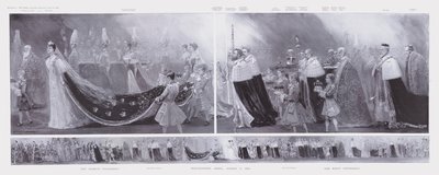 As procissões do Rei e da Rainha, coroação do Rei Eduardo VII e da Rainha Alexandra, Abadia de Westminster, Londres de Enoch Ward