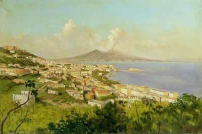 Vista da baía de Nápoles de Enrico Pistilli