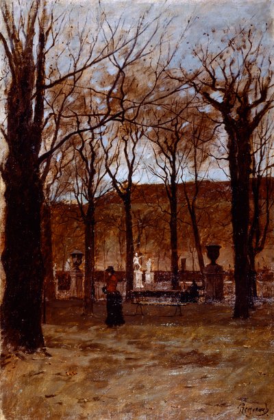 Jardins em Turim, por Enrico Reycend (1855-1928) de Enrico Reycend