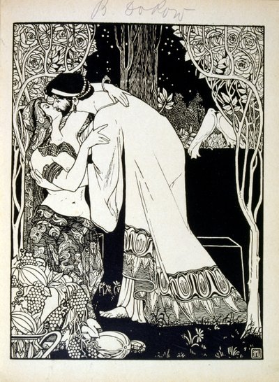 Salomão e Sabá, do livro Judá ilustrado por Efraim Moses Lilien (1874-1925). Lilian é considerado o pai da iconografia sionista, criada no estilo Jugendstil (art nouveau alemão). Ele ilustrou
