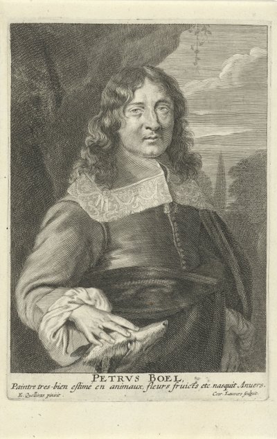 Peeter Boel, gravado por Conrad Lauwers, c.1649-62 (gravura) de Erasmus (after) Quellinus