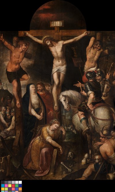 A Crucificação (óleo sobre painel) de Erasmus Quellinus