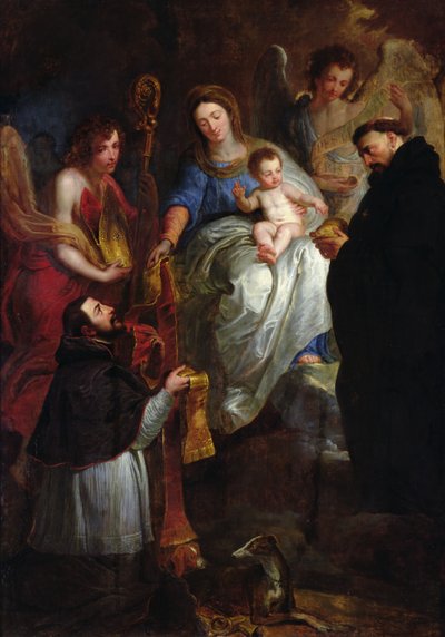 A Virgem Dando um Roubo Para St. Hubert de Erasmus Quellinus II