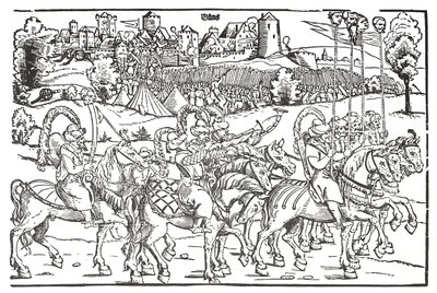 Fragmento de uma face na invasão turca da Hungria de Erhard Schon