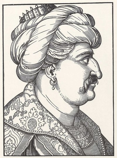 Retrato do Sultão Suleiman I, o Magnífico de Erhard Schon