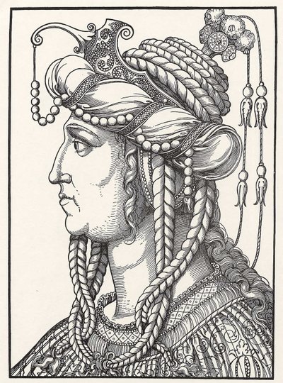 Retrato de esposa de Suleiman, o Magnífico de Erhard Schon