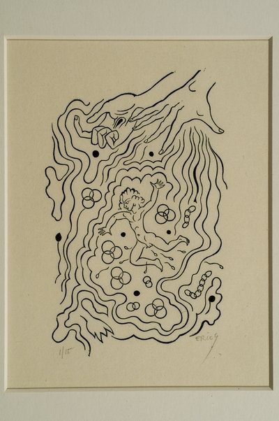 Eu sou um mundo pequeno (xilogravura) de Eric Gill