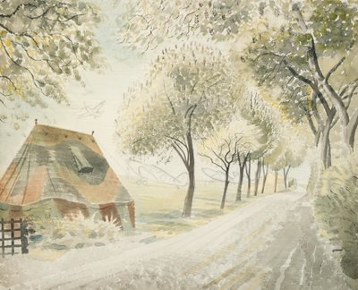 Estrada por um aeródromo, c.1942 de Eric Ravilious