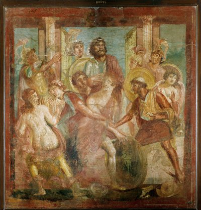 Aquiles descoberto por Ulisses entre as filhas de Licomedes em Skyros de Erich Lessing