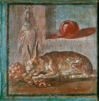 Natureza-morta com uma lebre e uvas de Erich Lessing