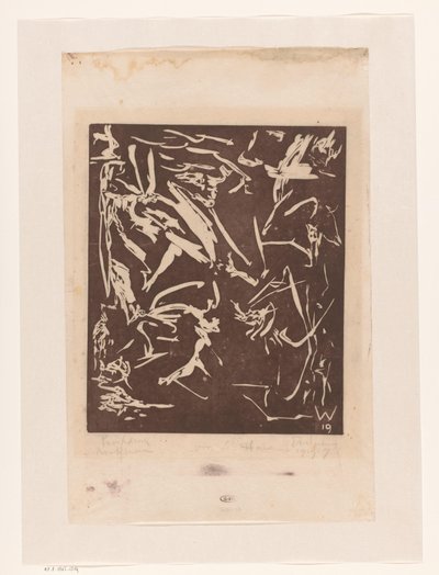 Composição abstrata de Erich Wichmann (signed by artist)