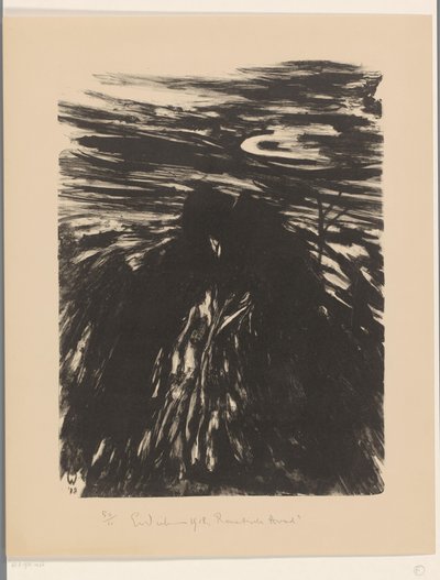 Noite romântica (título original no objeto) de Erich Wichmann (signed by artist)