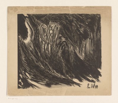 Composição abstrata Das Trinklied vom Jammer der Erde (Li Tai Po) (título original) de Erich Wichmann