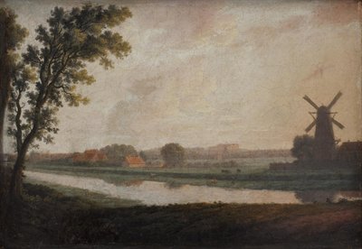 Paisagem fora de Copenhaga com a Igreja Frederiksberg e Palácio à Distância de Erik Pauelsen