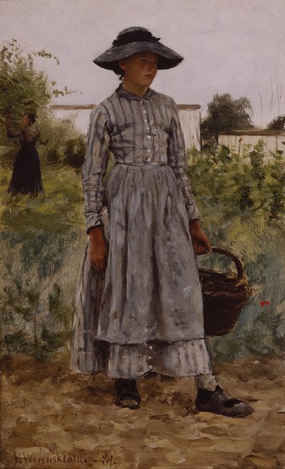 Rapariga com cesto de Erik Theodor Werenskiold