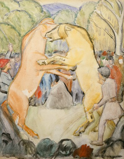 Luta de cavalos de Erik Theodor Werenskiold