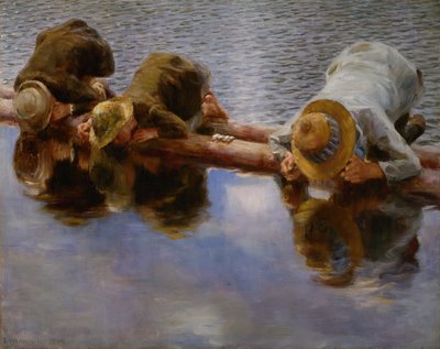 Olhando para a água de Erik Theodor Werenskiold
