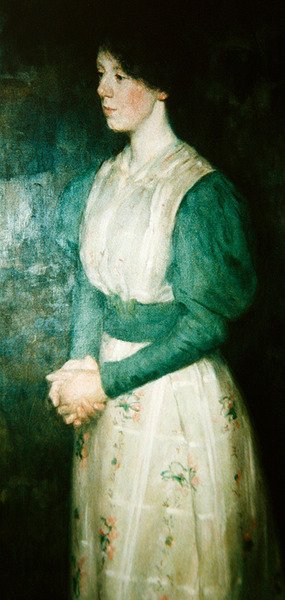 Retrato da Menina Ellen Dick, c.1900 (óleo sobre tela) de Erik Theodor Werenskiold