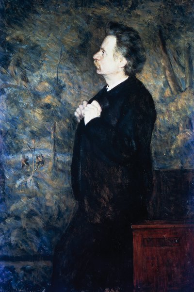 Retrato do compositor e pianista norueguês Edvard Grieg (Bergen de Erik Theodor Werenskiold