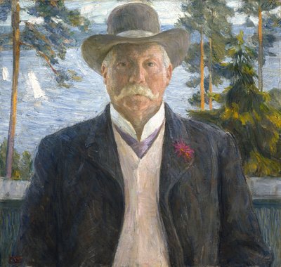 Retrato do compositor Thorvald Lammers 1841-1922, 1906. de Erik Theodor Werenskiold