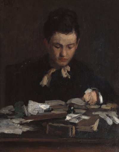 Leitura de jovem rapariga de Erik Theodor Werenskiold