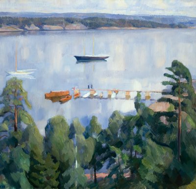 Vista de Lysaker para Bygdoy de Erik Theodor Werenskiold