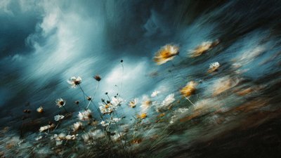 Flores silvestres tempestuosas de Erkan Camlilar