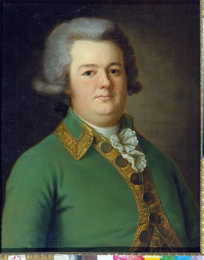 Retrato de Vasily Ivanovich Likhachev (?). Peinture de Ermolay Dementyevich Kamezhenkov (1760-1818), huile sur toile de Ermolay Demetyevich Kamezhenkov