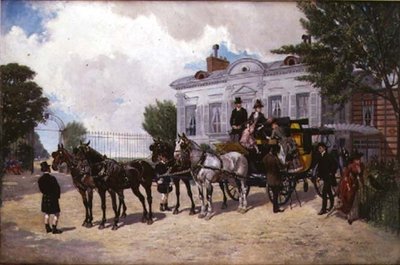 O Carro Hackney (óleo sobre tela) de Ernest Alexandre Bodoy