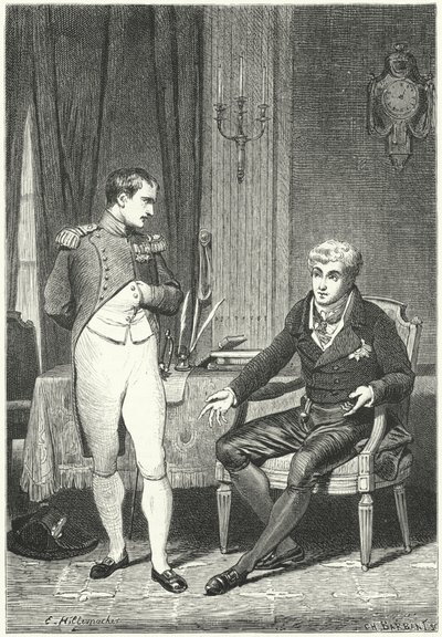 Discussão entre Napoleão e Metternich em Dresden de Ernest Hillemacher