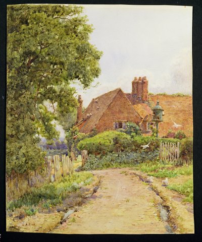 Uma Hampshire Farmhouse perto de íngreme (wc no papel) de Ernest Arthur Rowe