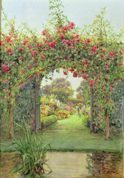Rambler carmesim, Harleyford Manor, Marlow de Ernest Arthur Rowe