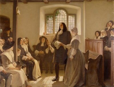 O Casamento de William Penn e Hannah Callowhill na Casa de Encontro dos Amigos, O Convento, Bristol de Ernest Board