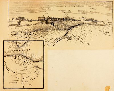 Aspeto atual da entrincheiramento britânico, Yorktown de Ernest C. Peixotto