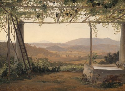 Fonte e pérgola em Itália de Ernest Christian Frederik Petzholdt