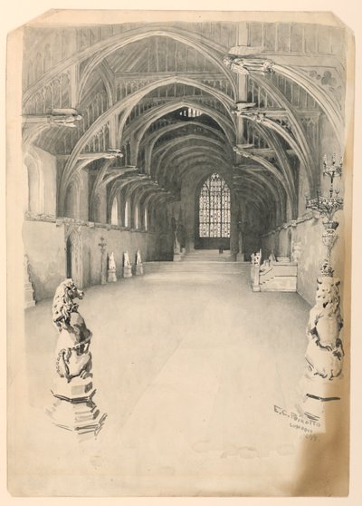 Interior do Westminster Hall de Ernest Clifford Peixotto