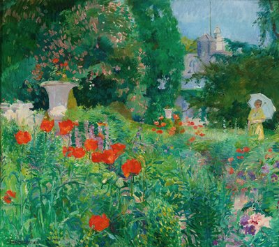 Elegante num Campo de Papoilas de Ernest Godfrinon