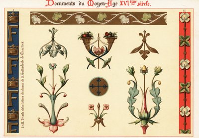 Elementos de design da arquitetura e manuscritos do século XVI de Ernest Guillot