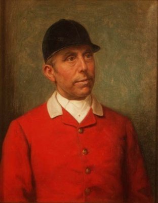 Caçador, que se acredita ter sido um mestre da caça Pytchley Hunt. de Ernest Gustave (attr. to) Girardot