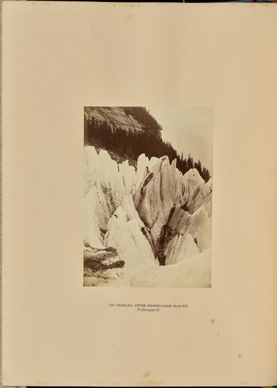 Agulhas de gelo - Sob o glaciar de Grindelwald de Ernest H. Edwards