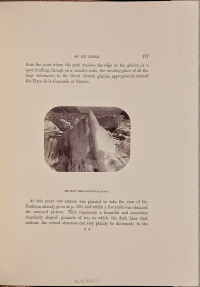 Pico de Gelo - Glaciar Aletsch Superior de Ernest H. Edwards