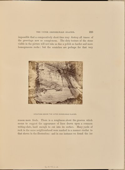 Estrias junto ao glaciar Unter Grindelwald de Ernest H. Edwards