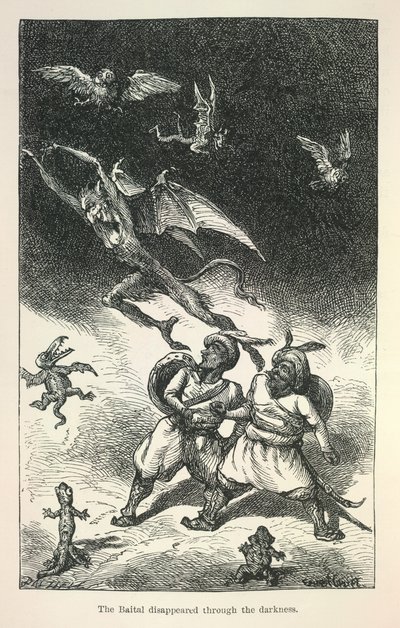 Ilustração de Vikram e o Vampiro, de Richard Francis Burton de Ernest Henry Griset