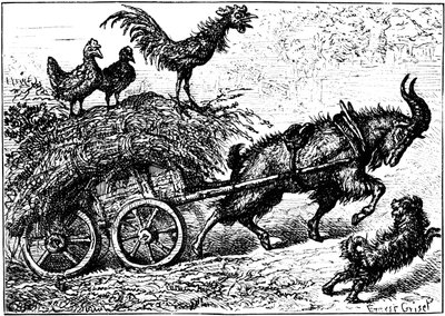 Ilustração do livro infantil Little Bo-Peep, c1880. de Ernest Henry Griset